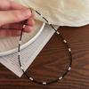 Black Pearl Pointed Black Pearl Necklace Vintage Jewelry Accessories Collar Chain for Women Girls