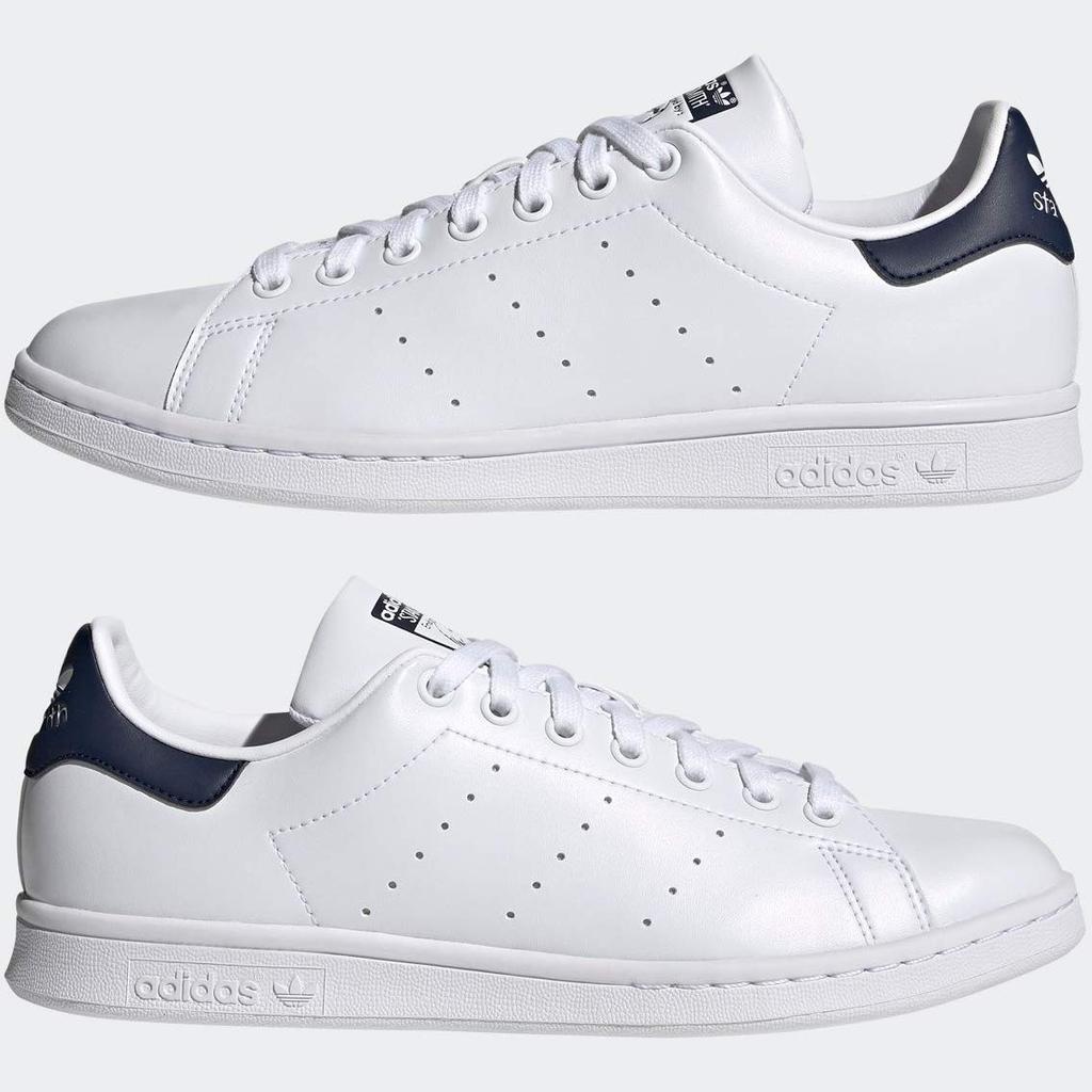 Adidas Stan Smith Footwear Size Authentic Adidas Japan Product FX5501, White/Footwear White/College Navy, 27.0cm,
