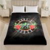 Guns N’ Roses Print Flannel Blanket Cozy Lightweight Plush Throw Blanket For Bed Sofa Household Use
