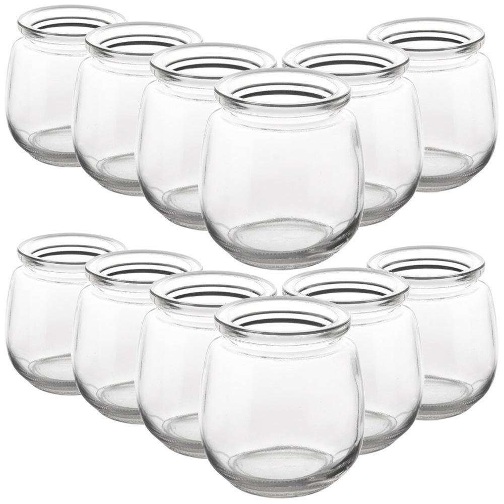 12x Glass Jars Jars Containers Cups Yogurt Cups Desserts 300ml