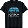 Griechische Götter Herr der Meere Poseidon Dreizack T-Shirt 100% Baumwolle Rundhals Kurzarm Sommer Casual