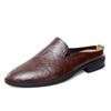 Genuine Leather Mules Shoes Men's Half Shoes For Man Luxury Brand Slippers Men Designer Casual Shoes Breathable Slip On Footwear