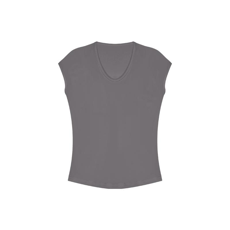 Design Sense V-neck Short Sleeve T-shirt Women's Summer New Irregular Short Student Trim Top Ins Trend
