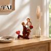 Handcrafted Resin Ornament for Home Faceless Wedding Couple Figurine, Statue, Romantic Proposal Artistic Decor Various Interior Styles Sculpture