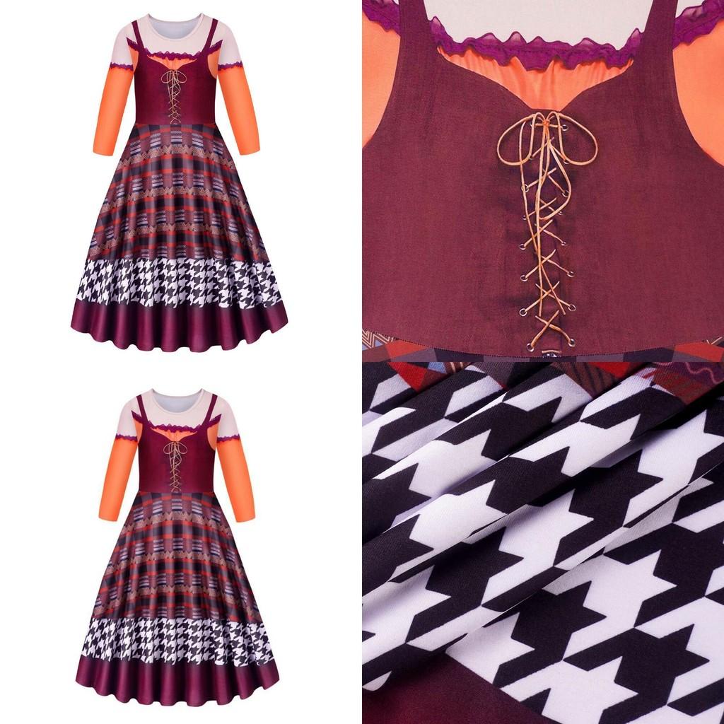 Halloween Hocus Pocus2 Mary Sanderson Kostüm für Kinder Weich und Bequem