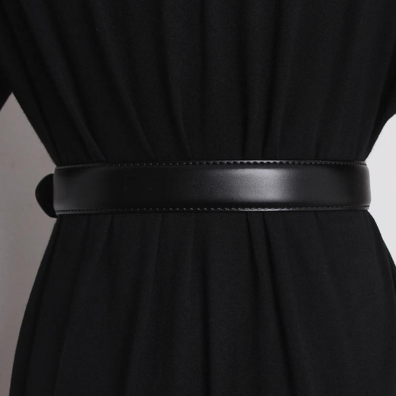 2.8cmVintage Genuine Leather Women's Belt with Metal Pin Buckle