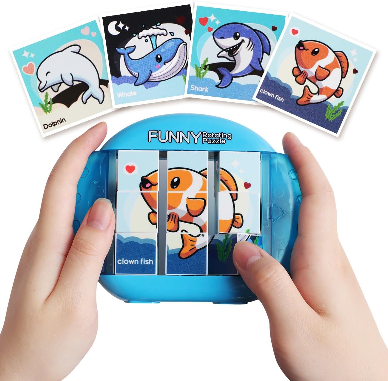 4v1 Rotační puzzle ideální pro děti Hračky na mačkání 3 4 5 6 7 8 Let Puzzle v 1 Rozvoj jemné motoriky Dárek Kluci a Dívky Věk 3+
