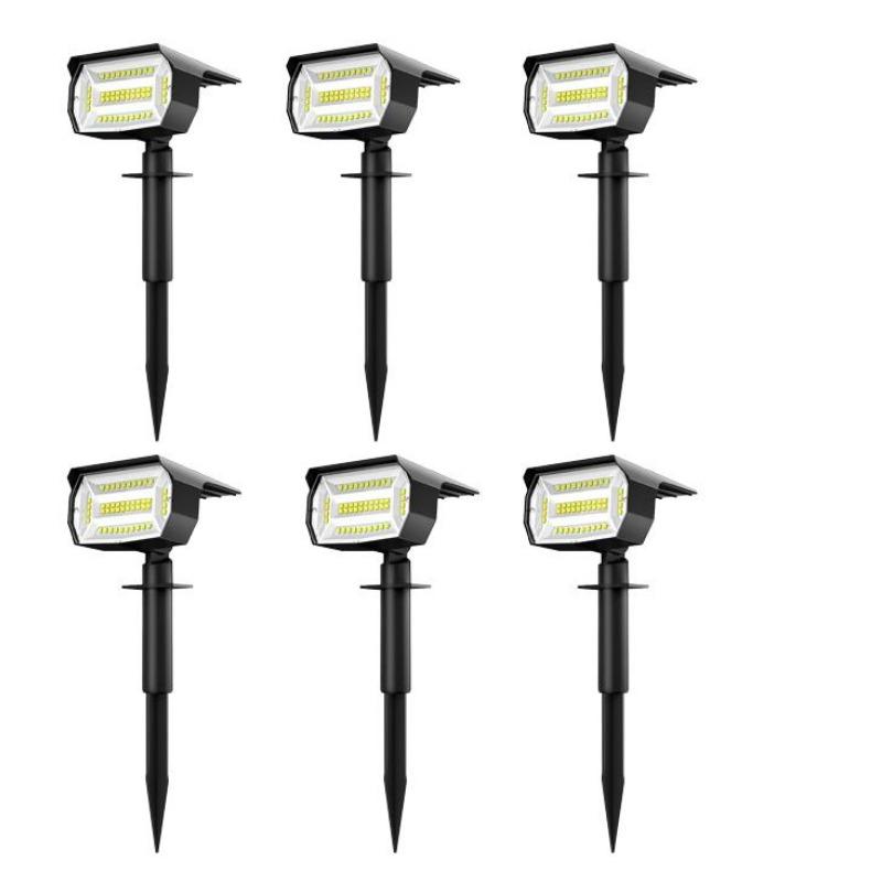 

Водонепроницаемые солнечные садовые фонари 23 светодиода Двухцелевые прожекторы Наружное ландшафтное освещение IP65 Диммируемые 8 шт. Подсветка дорожек Патио Двор 6PCS