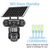 V380 360° Triple-Lens Solar WiFi/4G Surveillance Camera