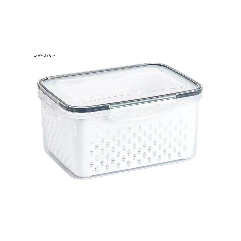 Fridge Organizer Refrigerator Storage Box Fresh Vegetable Fruit Drain Basket Pantry Kitchen Storage Containers