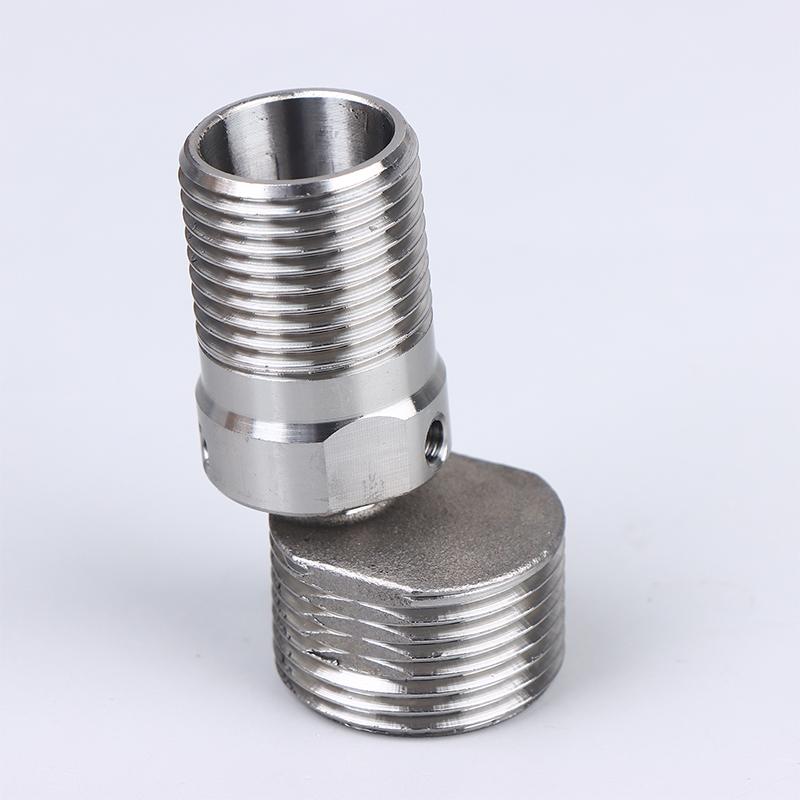 304 Edelstahl Winkel-Bogen-Fuß 360° Drehbar Winkelverstellung Exzenterschraube Eckwandmontage Duscharmatur Adapter