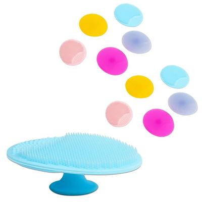 10 Stück Baby-Bad-Reinigungsbürste, Peeling-Massage-Reinigungsbürste, Baby-Silikon-Shampoo-Bürste