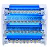 Caja de distribución de bloque de terminales 411, carril DIN, 4 niveles, monofásica, para ingeniería eléctrica