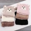 Cute Bear Warm Wool Hat Women'S Autumn And Winter Casual Thickened Velvet Knitted Hat Fashionable Cold Hat