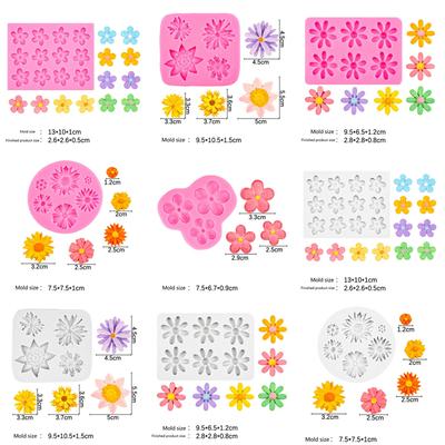 Mini Rose Camellia Flower Silicone Sugarcraft Mold Cookie Cupcake Chocolate Baking Mold Fondant Cake Decorating Tools