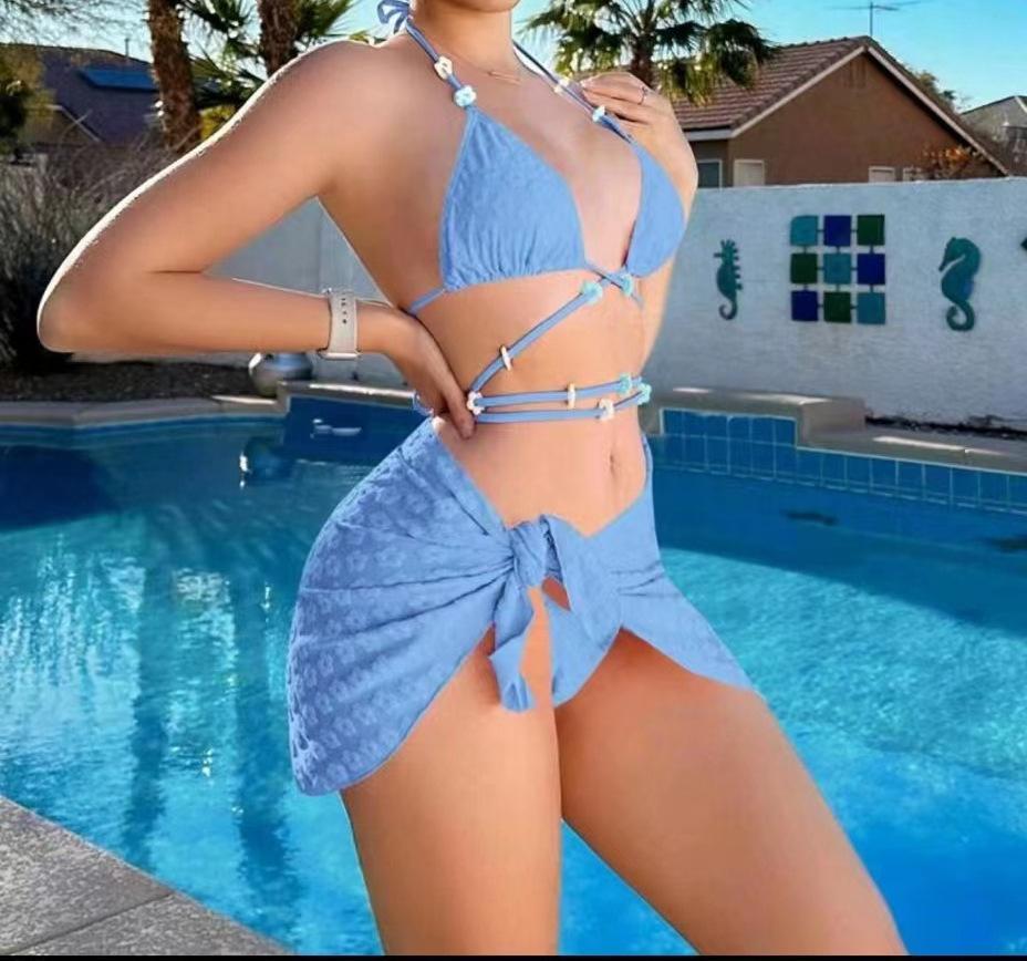 European And American New Swimsuit Split Swimsuit Bikini Sexy Three-Piece Women S Bikini S