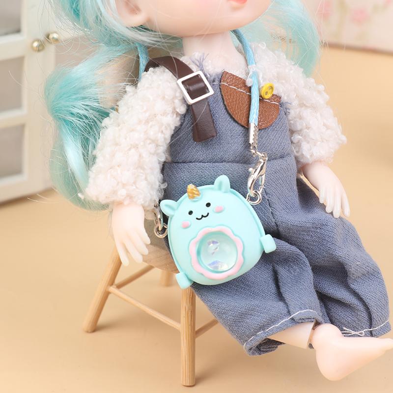 Dollhouse Mini Schoolbag Miniature Doll Crossbody Bag Shoulder Bag Handbag Backpack Shoulder Bag Decor Toys 1:12 Model