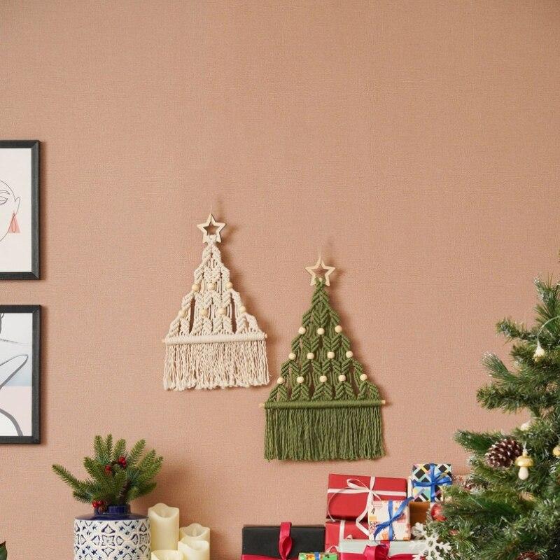 Boho Christmas Decor Christmas Wall Art Macrame Xmas Decor Holiday Wall Decor Wall Hanging Decor Macrame Chrismas Tree Gift