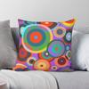 Kandinsky Circles Psychedelic Square Pillowcase Polyester Linen Velvet Printed Decorative Throw Pillow Room Cushion Cover