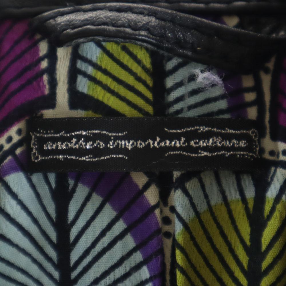 ANOTHER IMPORTANT CULTURE sheepskin trench coat Leather coat M black Women Used