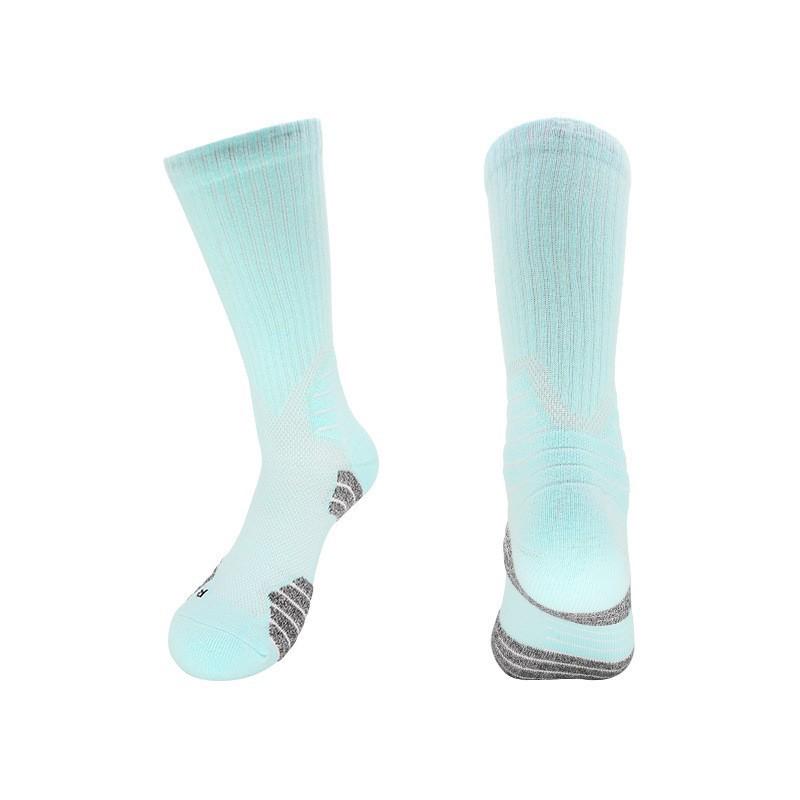 Medium Tube Cotton Non-Slip Sweat-Absorbing Running Socks Thickened Towel Bottom Sports Cotton Socks High-Top Pure Practical Basketball Socks
