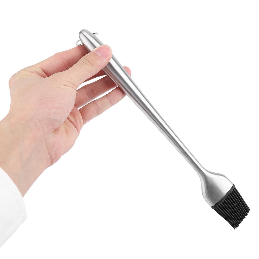 Silicone BBQ Oil Brush Basting Pastry Cake Baking Brushes with Stainless Steel Handle
