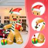 Christmas Inflatable Gingerbread Man with Candy Cane for Balcony