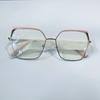 New Personality Anti-blue Light Glasses Square Frame Metal Ins Style Women's Flat Frame