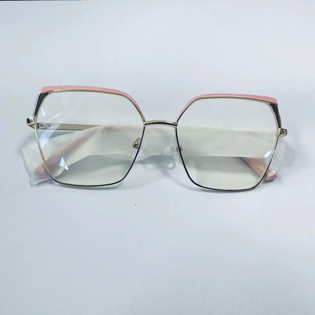 New Personality Anti-blue Light Glasses Square Frame Metal Ins Style Women's Flat Frame