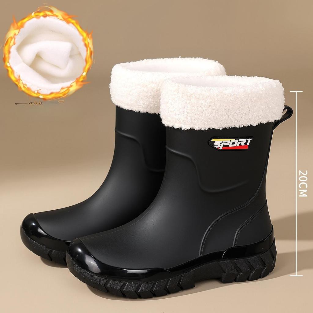 Vier Jahreszeiten Regenschuhe Damen Neu Wasserdicht Dicke Sohle Gummistiefel Arbeit Anti-Rutsch Gummi Schuhe Damen Schöne Wasserschuhe