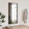 Vidaxl Wall Mirror, Black, 40X80 Cm, Rectangular, Iron