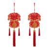 Lucky Bag Shape Chinese New Year Decoration Traditional Design With Tassel Spring Festival Pendants Three-Dimensional Widely Use