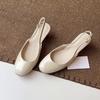 Simple Chunky Heel Sandals with Round Toes and Shallow Openings, Women's Shoes Devotion
