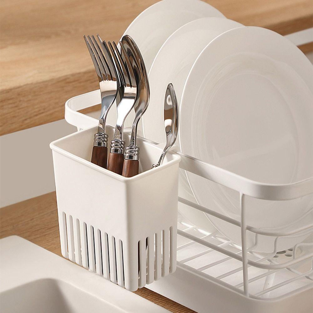 Hanging Tableware Holder Multifunctional Drainage Basket Storage Box  for Kitchen