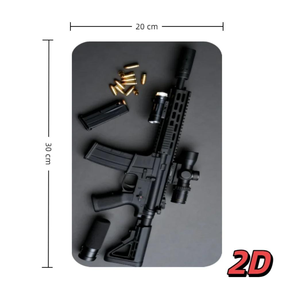Tactical AR Rifle Metal Wall Sign for Gun Room Man Cave Garage Decor