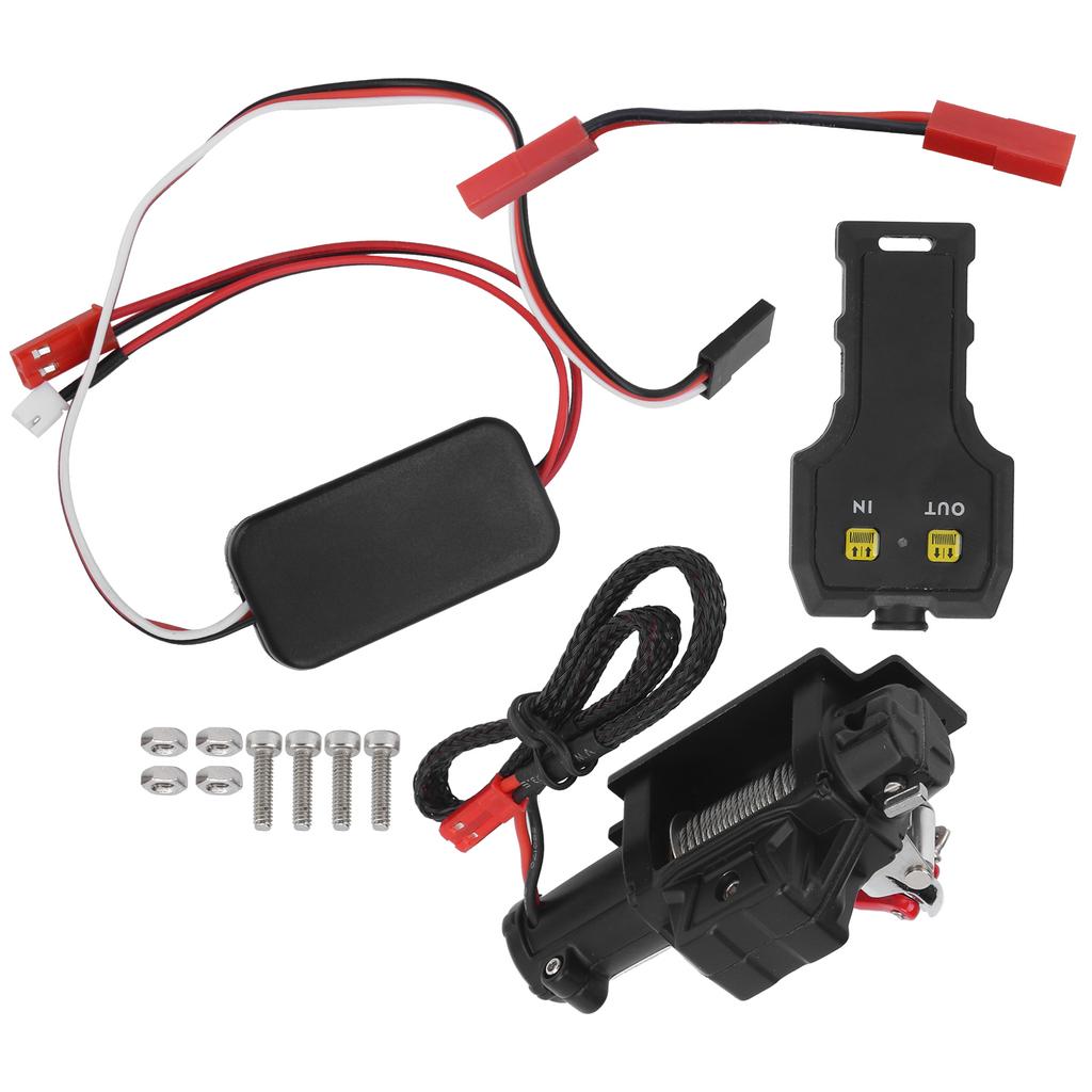Automatic Winch with Handheld Remote Controler Single Motor Universal Winch for RC Car