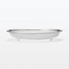 MUJI Stainless Steel Flat Colander, M, Approx. Diameter 19.5 X