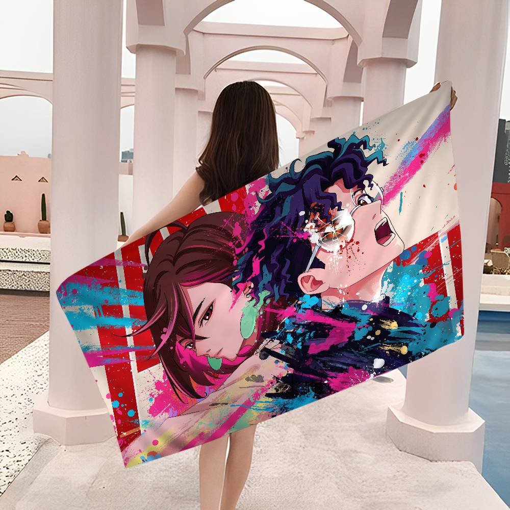 DAN DA DAN Anime Anime Beach Swimming Towel Soft Absorbent Washcloth Children's Gifts for Kids Travel Camping Gym