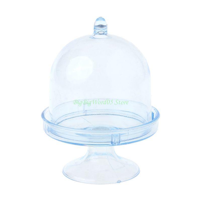 24TE Mini Cake Stand Cupcake Box Wedding Favor Party Plastic Candy Box Transparent