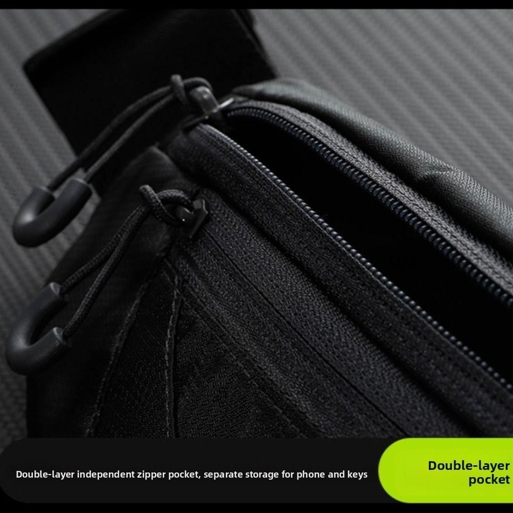 Adjustable Sports Waist Bag Double Zipper Pocket Running Waist Bag Mobile Phone Waist Bag  Gym