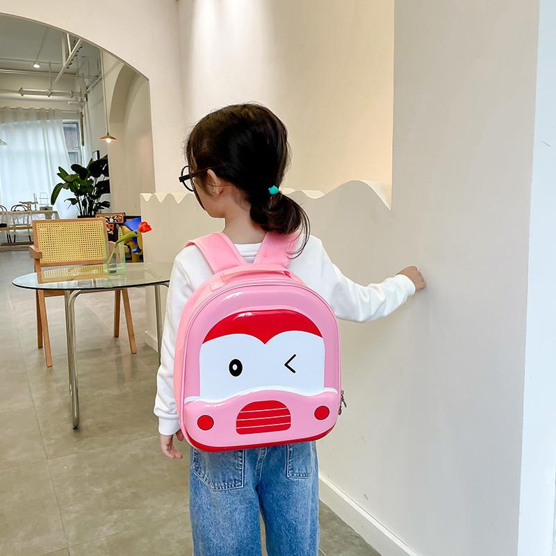 Breathable Eva Car-themed Children's Backpack Unisex Cartoon Print School Bag
