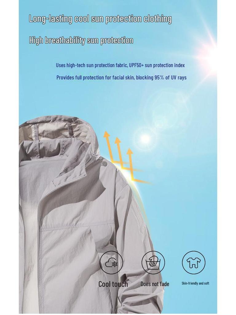 Traje deportivo casual de verano para hombre: Conjunto de seda helada transpirable con protección solar.
