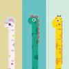 1 Stück Cartoon-Tiere Höhenmessung Wandaufkleber Giraffe Tapete für Kinderzimmer Kinderzimmer Kinderwachstum Lineal Wachstumstabelle