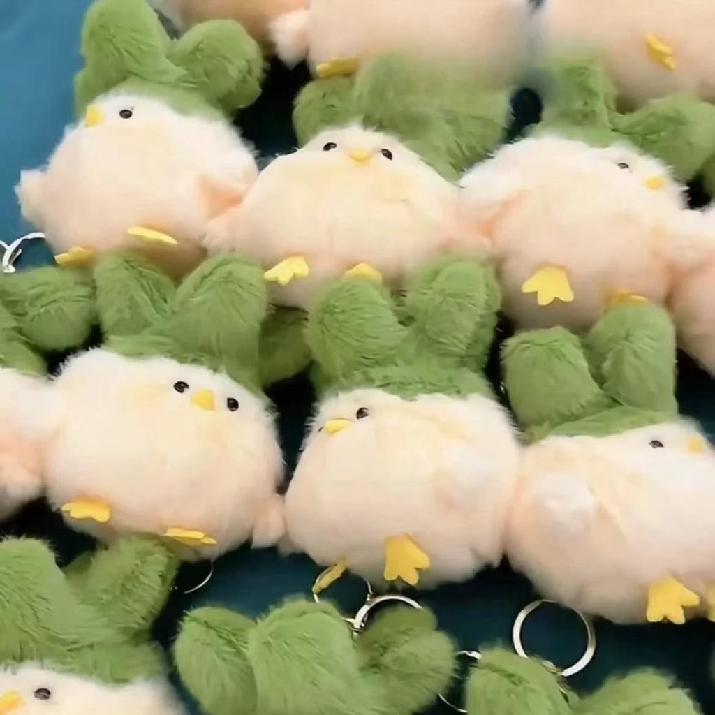 11cm Creative Mini Garlic Bird Plush Pendant Doll Toys Anime Card Captor Doll Cute Soft Stuffed Keychain Kids Gift Decor