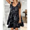 Women's Casual Fashion Casual Printed Suspender Pocket Dress Suspender Pocket Dress
