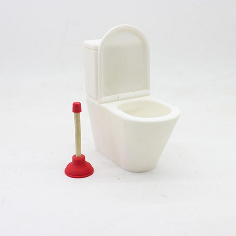 Dollhouse Simulation White Toilet Seat Vintage Dollhouse Bathroom Baby Pretend Toy Doll Accessories