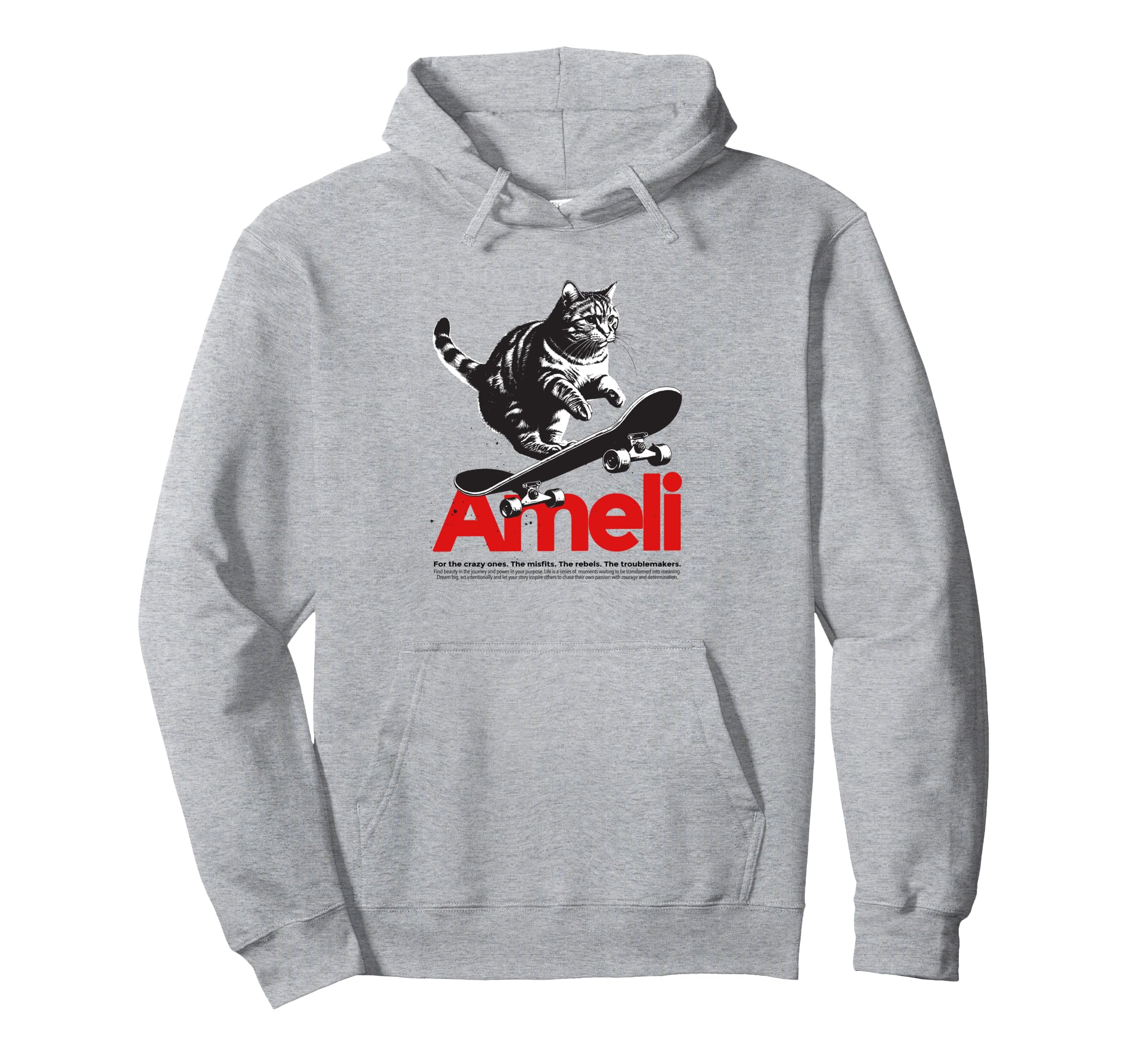 AMELI - Adorable girl name with cute Cat hoodie