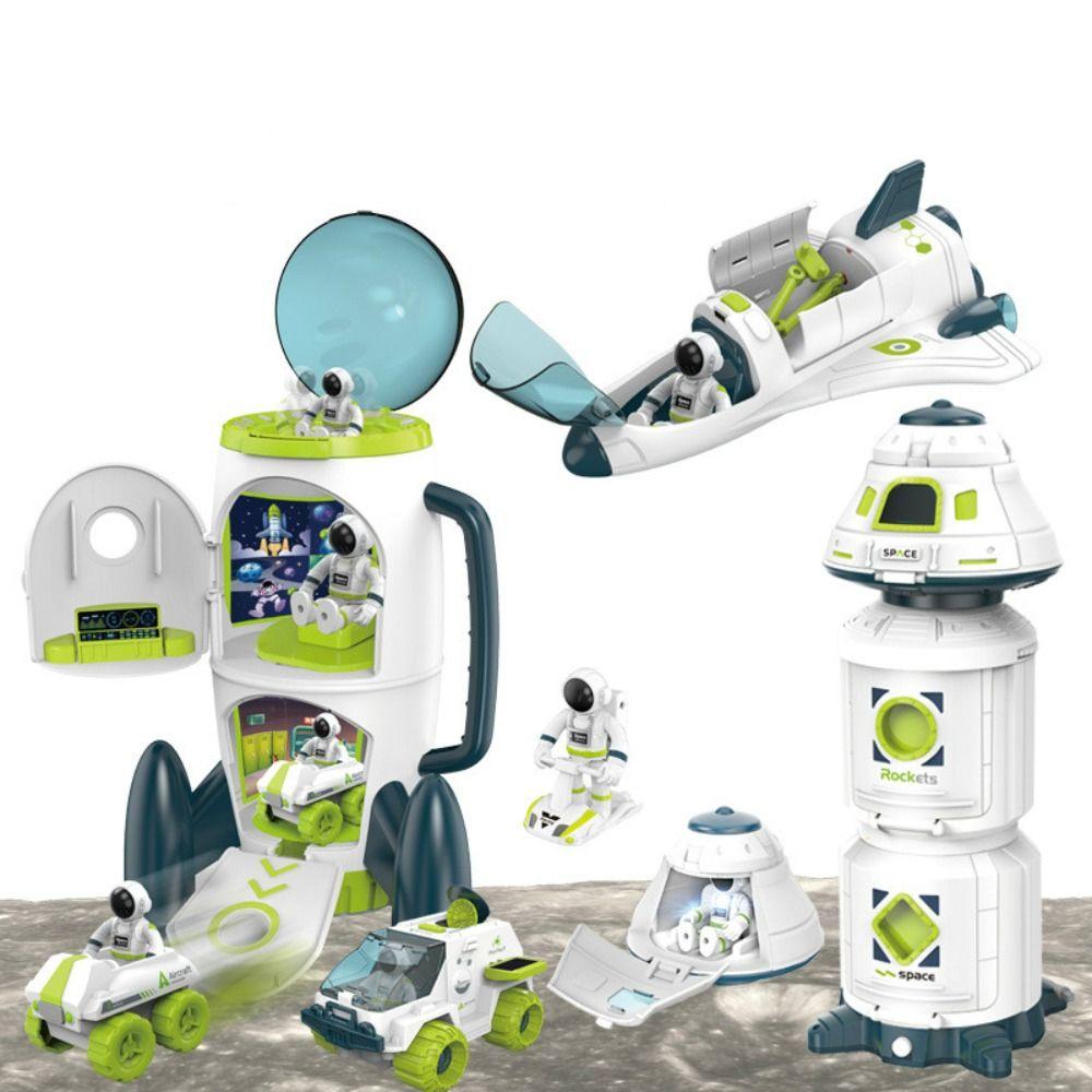 Space Station Space Shuttle Toys Rocket Acousto Optic Space Toys Puzzle Toy   Toy for Kid
