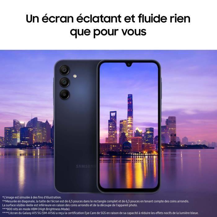 Samsung Galaxy A15 5G Smartphone 128 Go Bleu Nuit