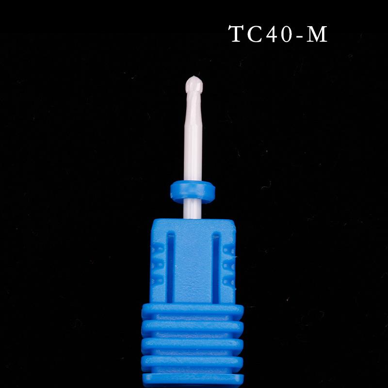 Nail Art Ceramic Grinding Head, Single Corn Bullet Cylindrical Rocket-Shaped Nail Electric Grinding Machine Accessories Grinding Head